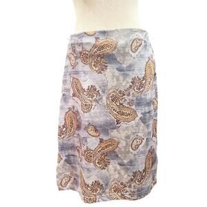 Atrevete Paisley Boho Skirt Women’s Large Blue Yellow Western Festival